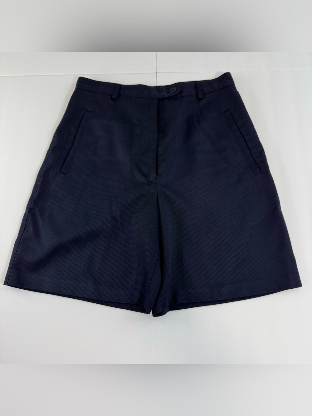 EP Pro Navy High-Rise Women’s Golf Shorts slight pleated front